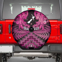 Personalised Aotearoa Matariki Spare Tire Cover Pink Fern Maori Poutama LT01 - Polynesian Pride