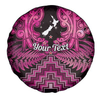 Personalised Aotearoa Matariki Spare Tire Cover Pink Fern Maori Poutama LT01 - Polynesian Pride