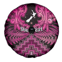 Personalised Aotearoa Matariki Spare Tire Cover Pink Fern Maori Poutama LT01 - Polynesian Pride