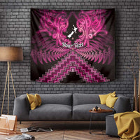 Personalised Aotearoa Matariki Tapestry Pink Fern Maori Poutama LT01 Pink - Polynesian Pride