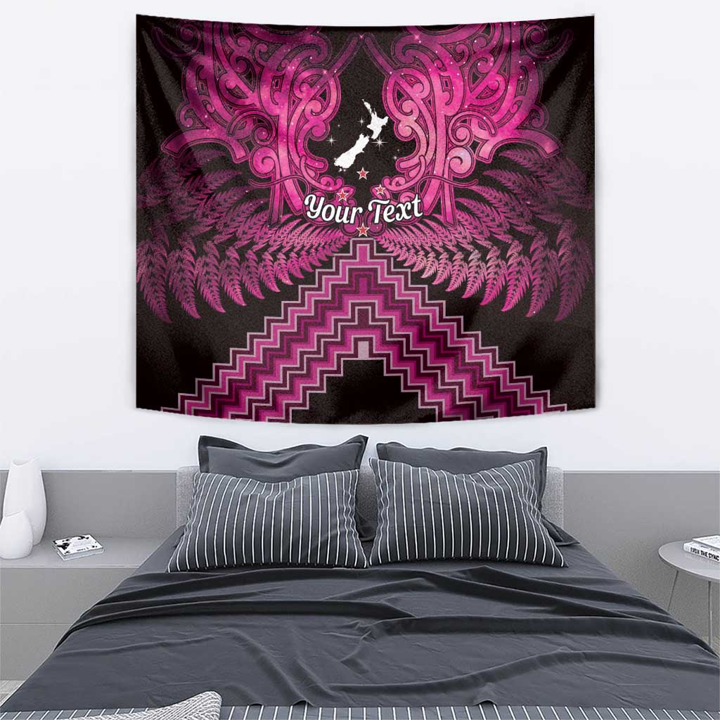 Personalised Aotearoa Matariki Tapestry Pink Fern Maori Poutama LT01 - Polynesian Pride