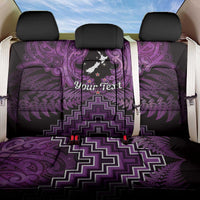 Personalised Aotearoa Matariki Back Car Seat Cover Purple Fern Maori Poutama LT01 One Size Purple - Polynesian Pride