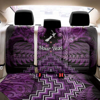 Personalised Aotearoa Matariki Back Car Seat Cover Purple Fern Maori Poutama LT01 - Polynesian Pride