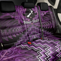 Personalised Aotearoa Matariki Back Car Seat Cover Purple Fern Maori Poutama LT01 - Polynesian Pride