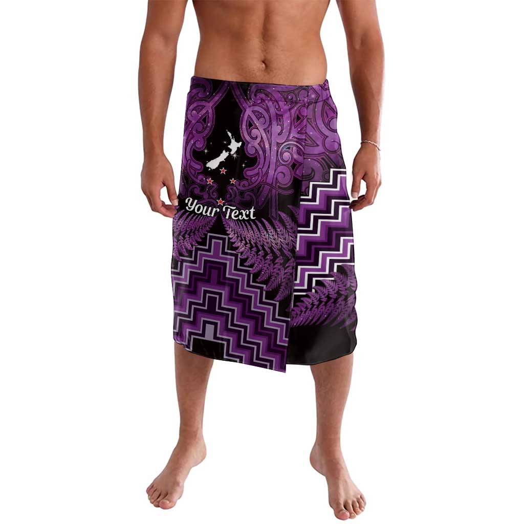 Personalised Aotearoa Matariki Lavalava Purple Fern Maori Poutama LT01 Purple - Polynesian Pride