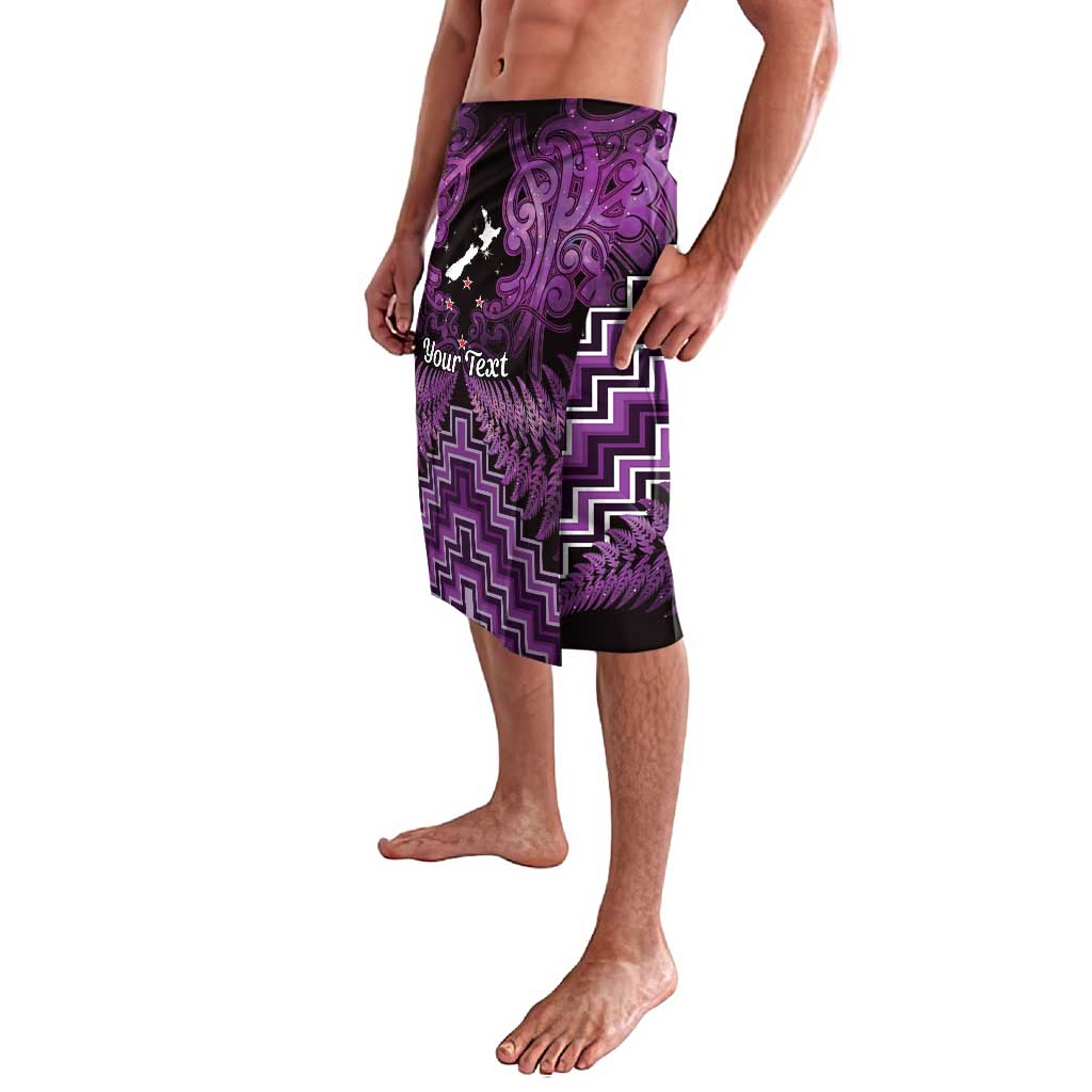 Personalised Aotearoa Matariki Lavalava Purple Fern Maori Poutama LT01 - Polynesian Pride