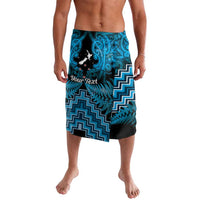 Personalised Aotearoa Matariki Lavalava Turquoise Fern Maori Poutama LT01 Turquoise - Polynesian Pride