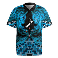 Personalised Aotearoa Matariki Rugby Jersey Turquoise Fern Maori Poutama LT01 Turquoise - Polynesian Pride