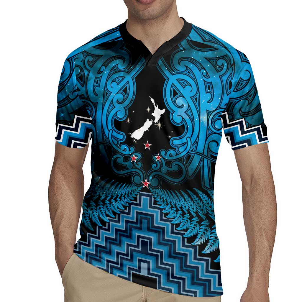 Personalised Aotearoa Matariki Rugby Jersey Turquoise Fern Maori Poutama LT01 - Polynesian Pride