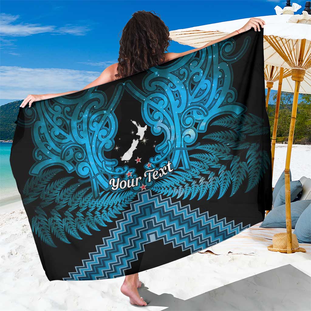 Personalised Aotearoa Matariki Sarong Turquoise Fern Maori Poutama LT01 One Size 44 x 66 inches Turquoise - Polynesian Pride