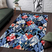 Hawaii Tropicana Blue Pattern Area Rug LT01 Blue - Polynesian Pride