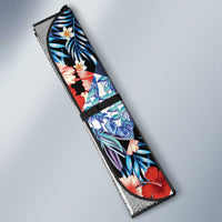Hawaii Tropicana Blue Pattern Auto Sun Shade LT01 - Polynesian Pride