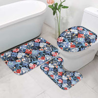 Hawaii Tropicana Blue Pattern Bathroom Set LT01 - Polynesian Pride