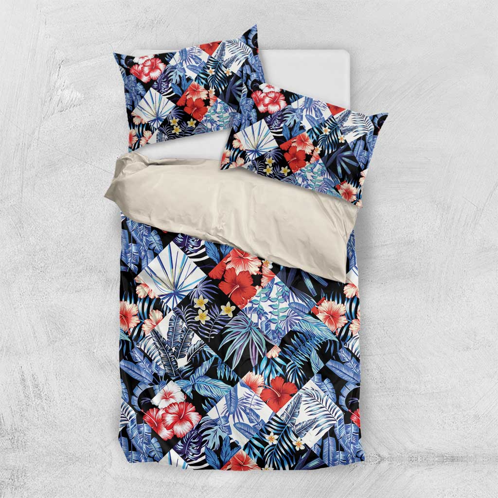Hawaii Tropicana Blue Pattern Bedding Set LT01 US Twin 172cm x 218cm Blue - Polynesian Pride