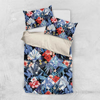 Hawaii Tropicana Blue Pattern Bedding Set LT01 US Twin 172cm x 218cm Blue - Polynesian Pride
