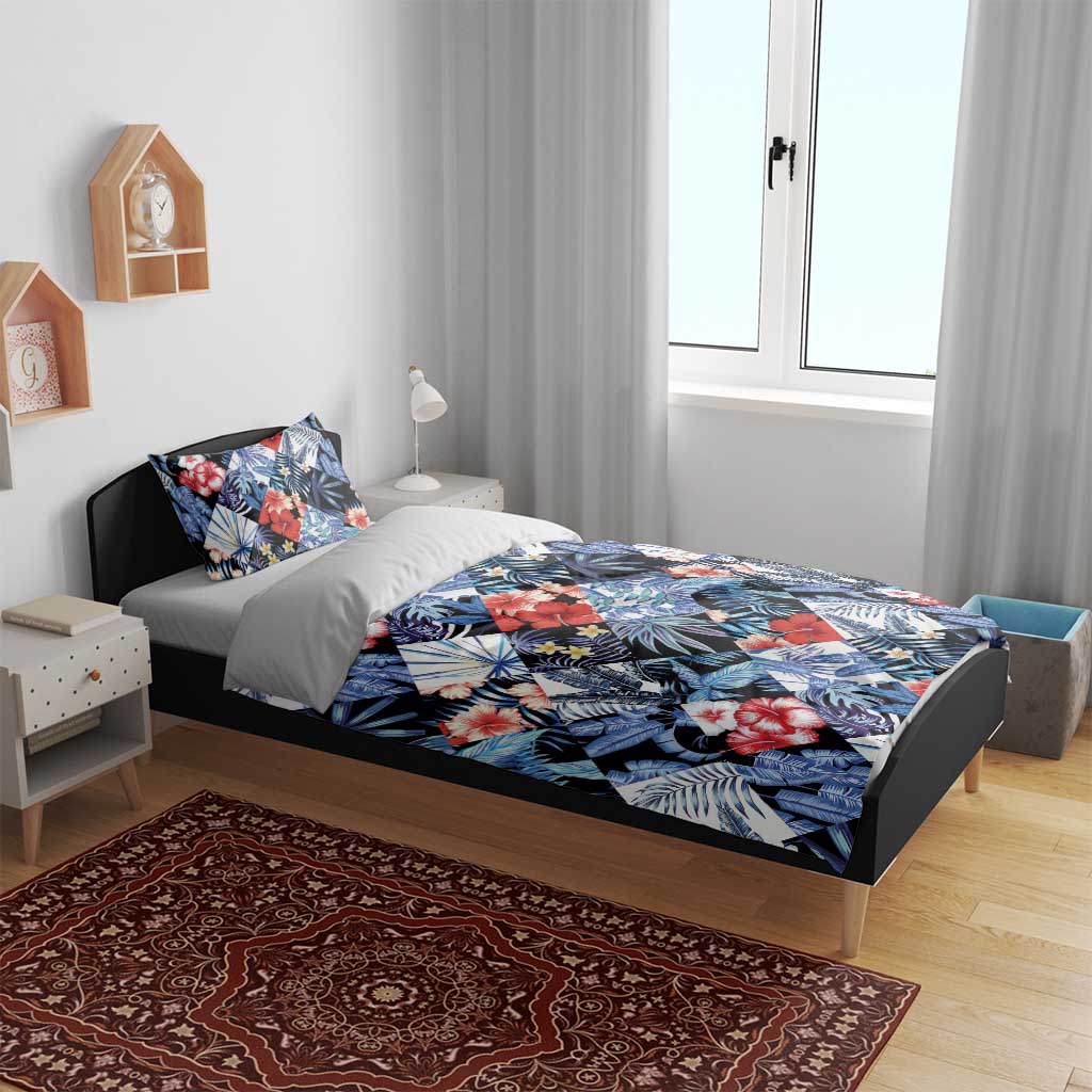 Hawaii Tropicana Blue Pattern Bedding Set LT01 - Polynesian Pride
