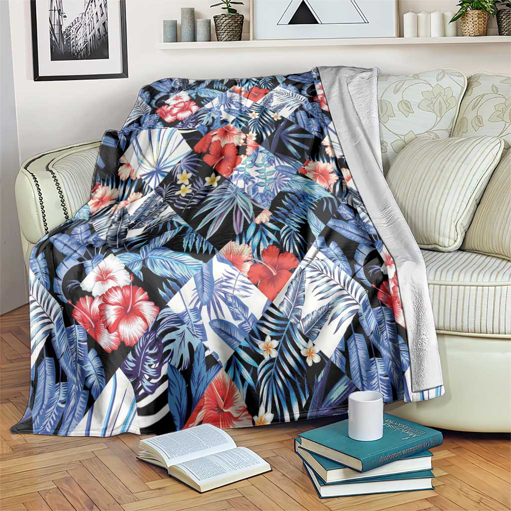 Hawaii Tropicana Blue Pattern Blanket LT01 Blue - Polynesian Pride