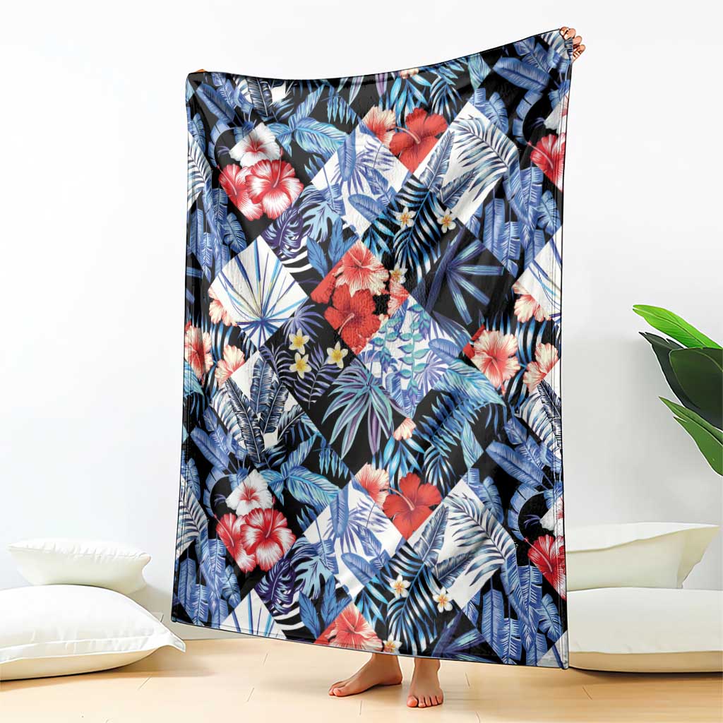 Hawaii Tropicana Blue Pattern Blanket LT01 - Polynesian Pride