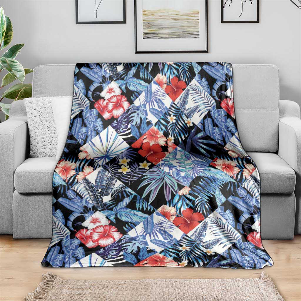 Hawaii Tropicana Blue Pattern Blanket LT01 - Polynesian Pride