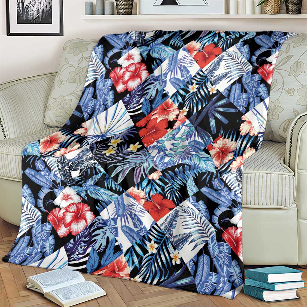 Hawaii Tropicana Blue Pattern Blanket LT01 - Polynesian Pride