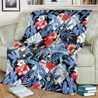 Hawaii Tropicana Blue Pattern Blanket LT01 - Polynesian Pride