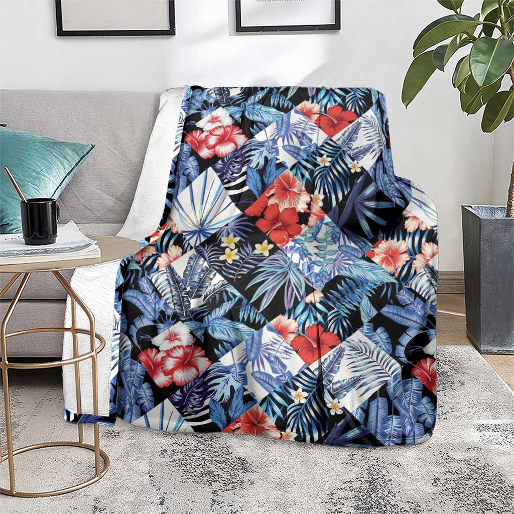 Hawaii Tropicana Blue Pattern Blanket LT01 - Polynesian Pride