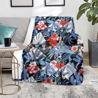 Hawaii Tropicana Blue Pattern Blanket LT01 - Polynesian Pride