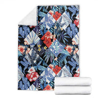 Hawaii Tropicana Blue Pattern Blanket LT01 - Polynesian Pride
