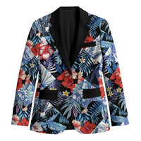 Hawaii Tropicana Blue Pattern Blazer LT01 Unisex Blue - Polynesian Pride