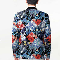 Hawaii Tropicana Blue Pattern Blazer LT01 - Polynesian Pride