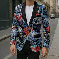 Hawaii Tropicana Blue Pattern Blazer LT01 - Polynesian Pride