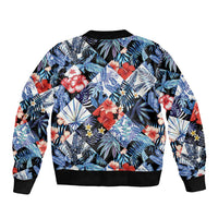 Hawaii Tropicana Blue Pattern Bomber Jacket LT01 - Polynesian Pride