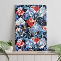 Hawaii Tropicana Blue Pattern Canvas Wall Art LT01 - Polynesian Pride