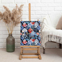Hawaii Tropicana Blue Pattern Canvas Wall Art LT01 - Polynesian Pride