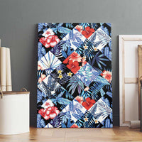Hawaii Tropicana Blue Pattern Canvas Wall Art LT01 - Polynesian Pride