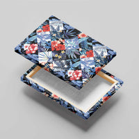 Hawaii Tropicana Blue Pattern Canvas Wall Art LT01 - Polynesian Pride