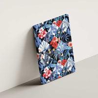 Hawaii Tropicana Blue Pattern Canvas Wall Art LT01 - Polynesian Pride