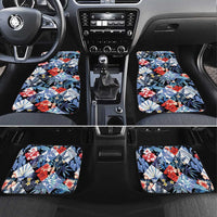 Hawaii Tropicana Blue Pattern Car Mats LT01 Set 4pcs Blue - Polynesian Pride