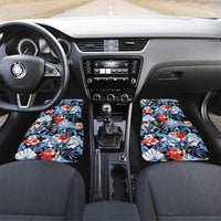 Hawaii Tropicana Blue Pattern Car Mats LT01 Set 2pcs - Front Blue - Polynesian Pride