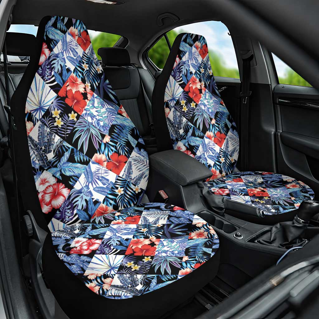 Hawaii Tropicana Blue Pattern Car Seat Cover LT01 One Size Blue - Polynesian Pride