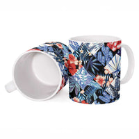 Hawaii Tropicana Blue Pattern Ceramic Mug LT01 - Polynesian Pride