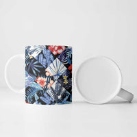 Hawaii Tropicana Blue Pattern Ceramic Mug LT01 - Polynesian Pride
