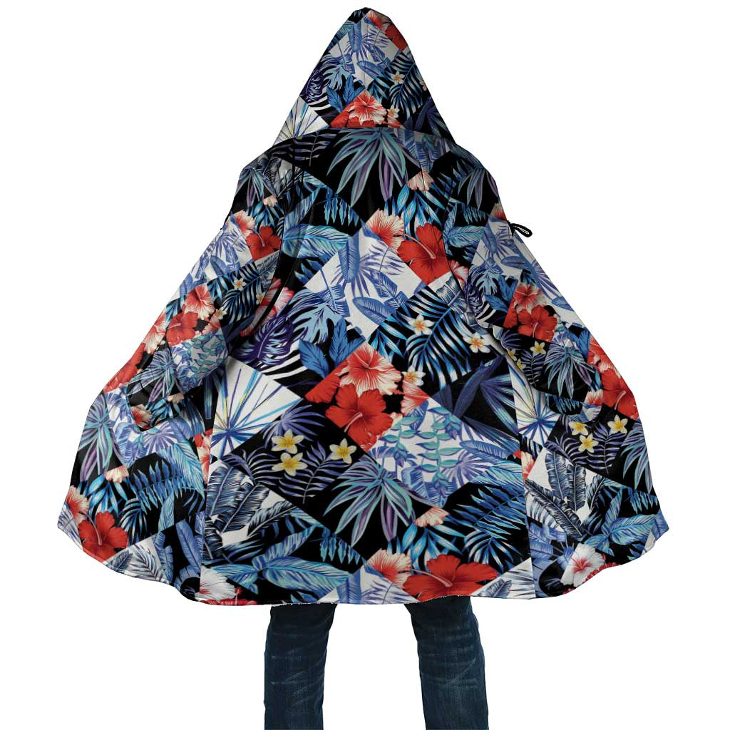 Hawaii Tropicana Blue Pattern Cloak LT01 Unisex Blue - Polynesian Pride