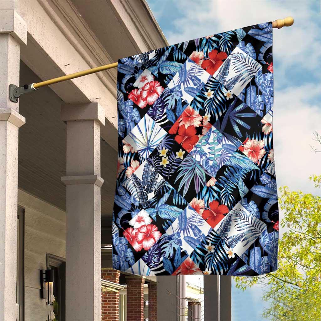 Hawaii Tropicana Blue Pattern Garden Flag LT01 House Flag Blue - Polynesian Pride