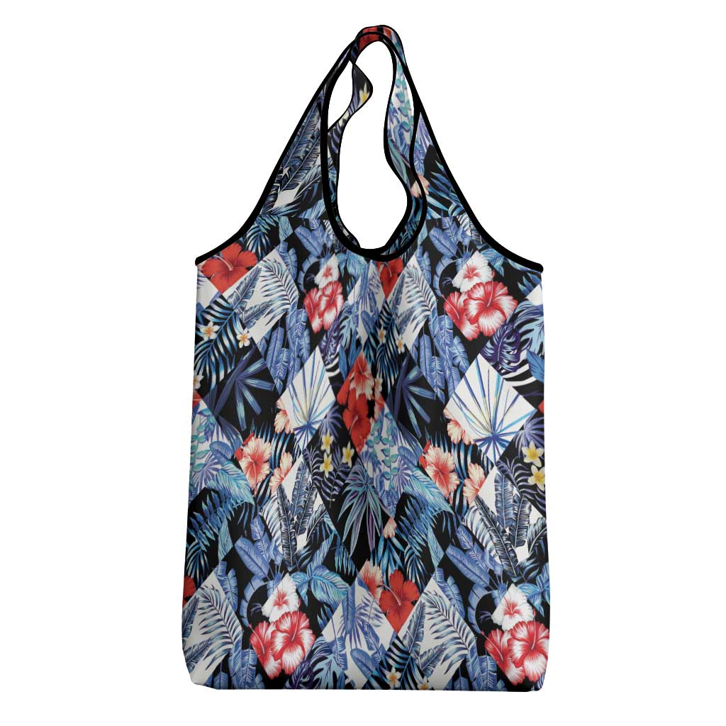 Hawaii Tropicana Blue Pattern Grocery Bag LT01 - Polynesian Pride