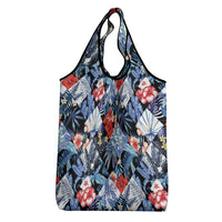 Hawaii Tropicana Blue Pattern Grocery Bag LT01 - Polynesian Pride