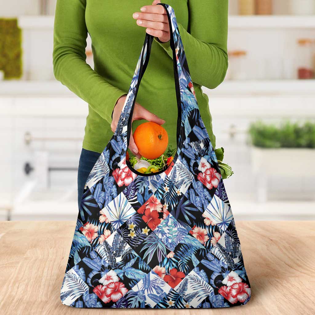 Hawaii Tropicana Blue Pattern Grocery Bag LT01 - Polynesian Pride