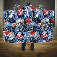 Hawaii Tropicana Blue Pattern Hooded Blanket LT01 - Polynesian Pride