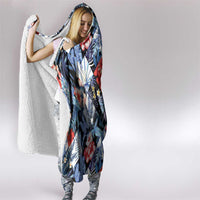 Hawaii Tropicana Blue Pattern Hooded Blanket LT01 - Polynesian Pride