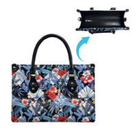 Hawaii Tropicana Blue Pattern Leather Bag LT01 - Polynesian Pride
